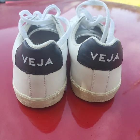 Veja Womens 8 Esplar Leather Sneakers Oreo Panda White Black Shoes Sneakers