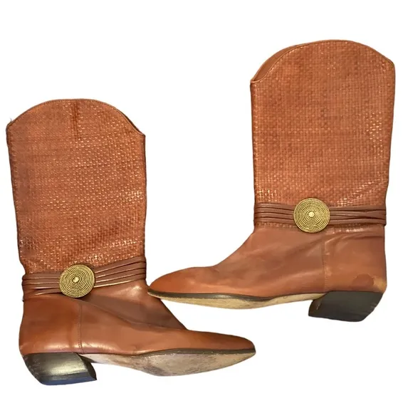 Vero Cuoio (Meaning True Leather Not A Brand). Italian Retro Leather Boots.