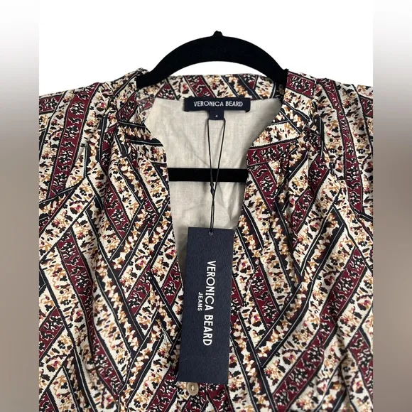 VERONICA BEARD GEORGIA FLORAL-PRINTED SHIRTDRESS