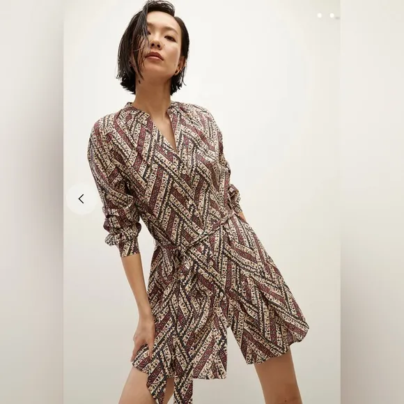 VERONICA BEARD GEORGIA FLORAL-PRINTED SHIRTDRESS