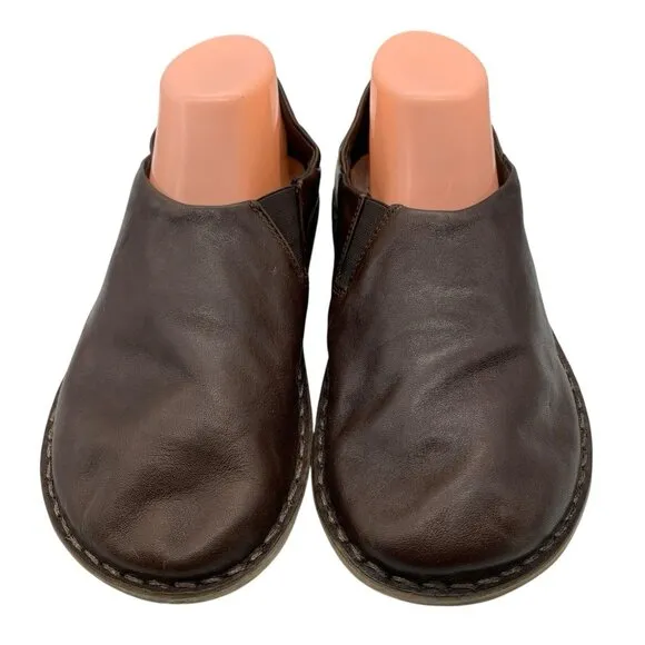 Vibae ZUMA Brown Leather Slip On Comfort Shoes Sz 41 Ergonomic Women's 11 Mens 8