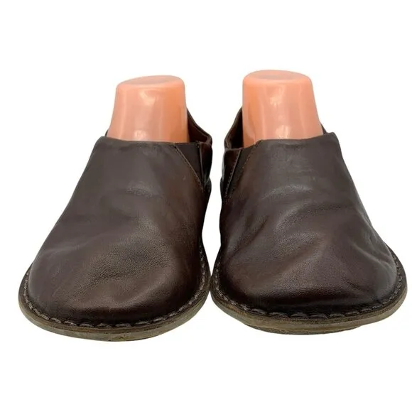 Vibae ZUMA Brown Leather Slip On Comfort Shoes Sz 41 Ergonomic Women's 11 Mens 8