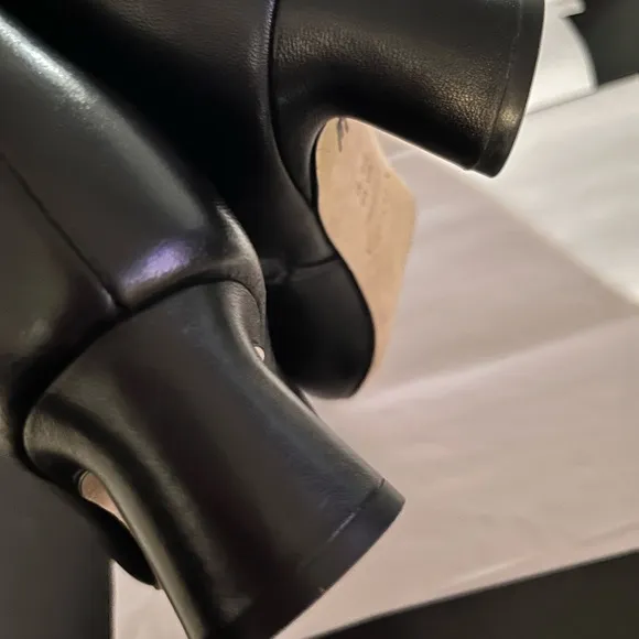 Vince Black Over the Knee Boots with Block Heel
