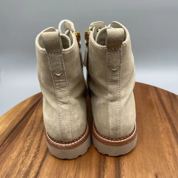 Vince Cabria Boots Womens Size 9.5 M Lace Up Lug Sole Comfort Shoes Booties