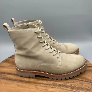 Vince Cabria Boots Womens Size 9.5 M Lace Up Lug Sole Comfort Shoes Booties