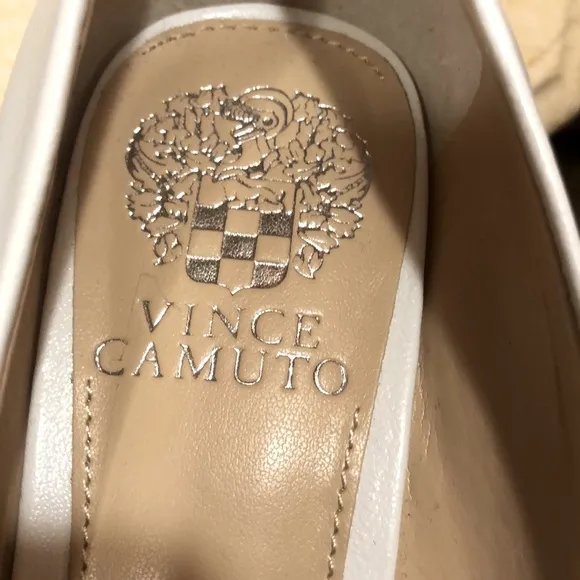 Vince Camuto White Leather Stilletos