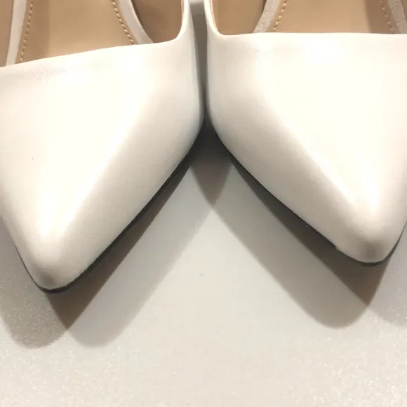 Vince Camuto White Leather Stilletos