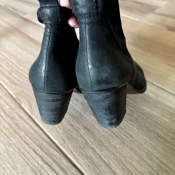 Vince Camuto Women's Black Leather Ankle Booties Size 8M