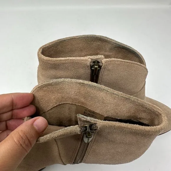 Vince Camuto Womens Franell Suede Ankle Booties, Tan, Size 8.5M