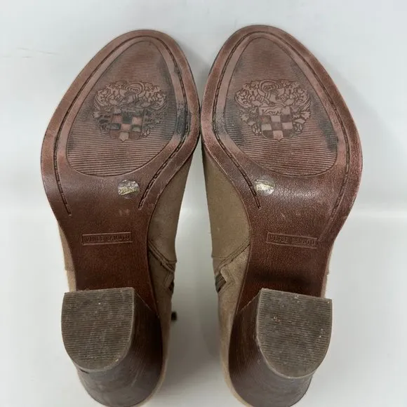 Vince Camuto Womens Franell Suede Ankle Booties, Tan, Size 8.5M