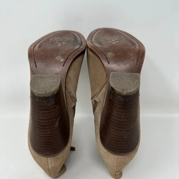 Vince Camuto Womens Franell Suede Ankle Booties, Tan, Size 8.5M