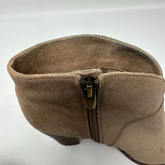Vince Camuto Womens Franell Suede Ankle Booties, Tan, Size 8.5M