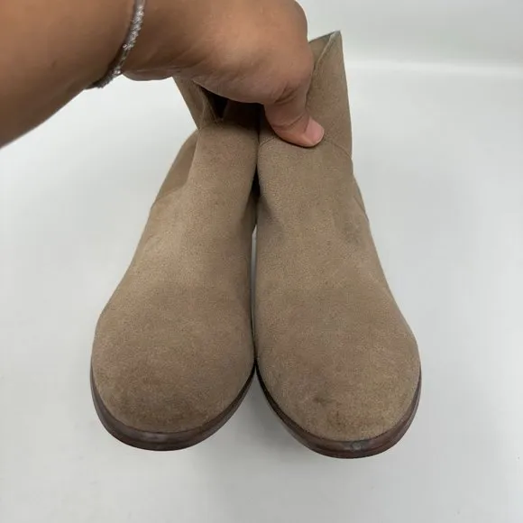 Vince Camuto Womens Franell Suede Ankle Booties, Tan, Size 8.5M