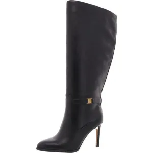 Vince Camuto Womens Skylie 4 Black Solid Leather Knee-High Boots New