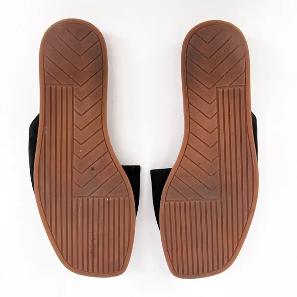VINCE | Canella Suede Slide Sandals in Black | Sz 7