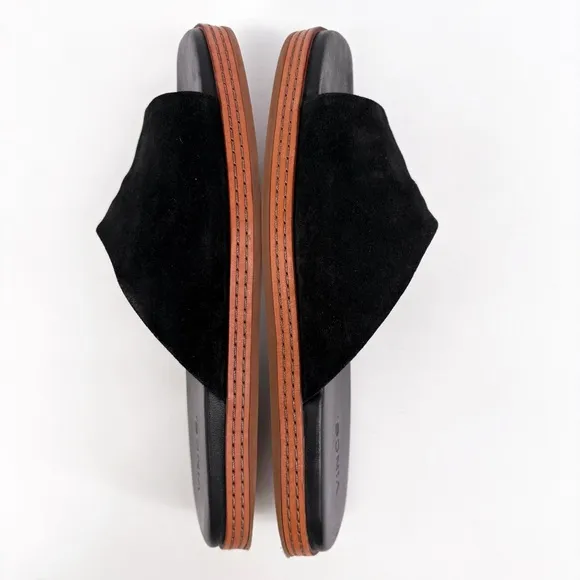 VINCE | Canella Suede Slide Sandals in Black | Sz 7