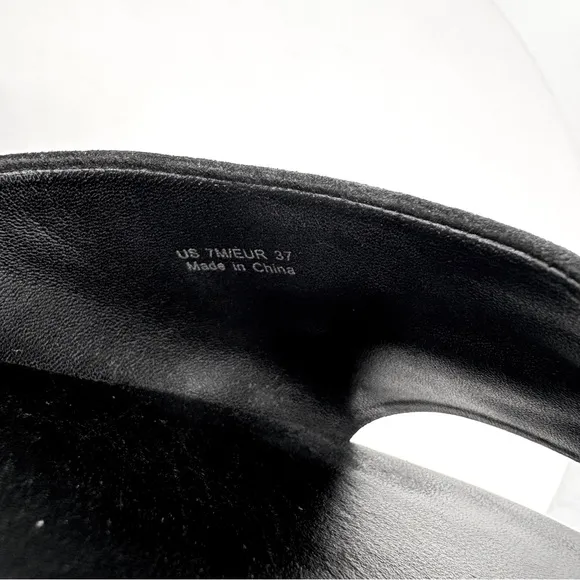 VINCE | Canella Suede Slide Sandals in Black | Sz 7