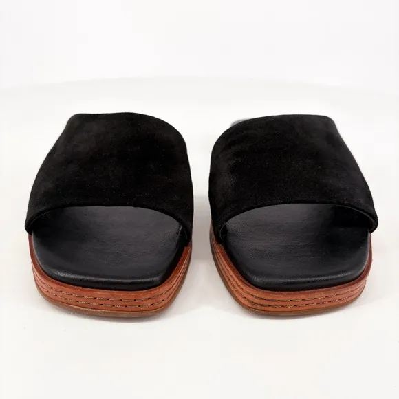 VINCE | Canella Suede Slide Sandals in Black | Sz 7