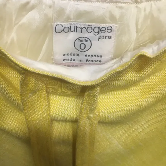 Vintage 1970’s Courreges Yellow Skirt in GVC