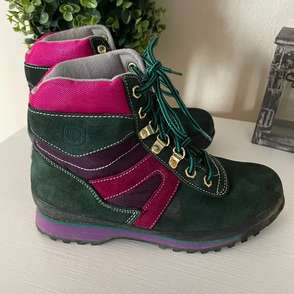 Vintage 80s 90s Guardian Iron Age Women’s Steel Toe Hiking Boots Shoes Size 6.5