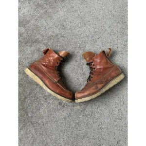 Vintage 90s Mens Irish Setter Red Wing Moc Toe Work Boots, Made In USA, Size 8.5