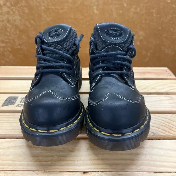 Vintage Dr Martens Kids Boots Size 2 Made In England 9859 Leather - (A070)
