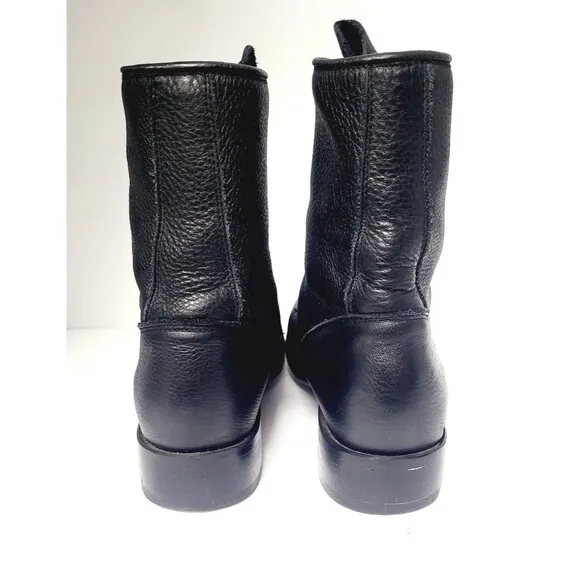 Vintage Durango Black Kiltie Leather Ankle Booties - Size 7