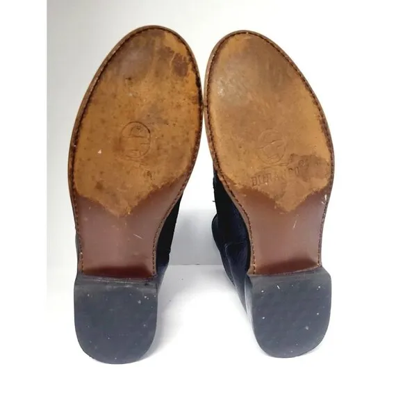 Vintage Durango Black Kiltie Leather Ankle Booties - Size 7