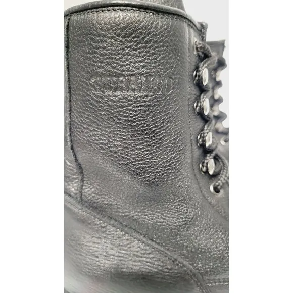 Vintage Durango Black Kiltie Leather Ankle Booties - Size 7