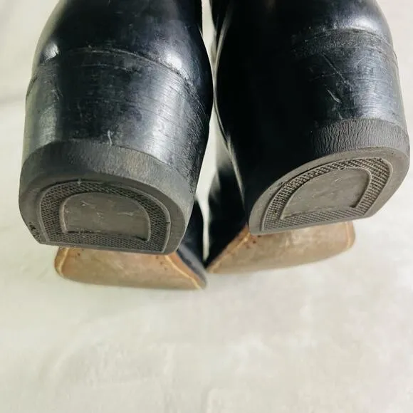 Vintage GODING Cowboy Boots Women's 11.5 Western Shorty In Lay Cut Outs Outdoor