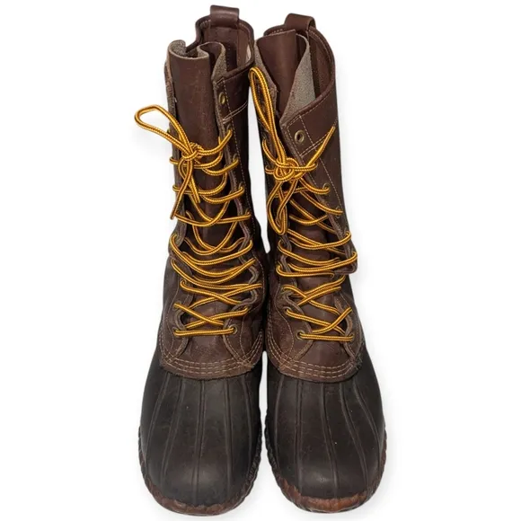 Vintage L.L Bean Maine Leather Duck Hunting Lace Up Boots Men's Size 10