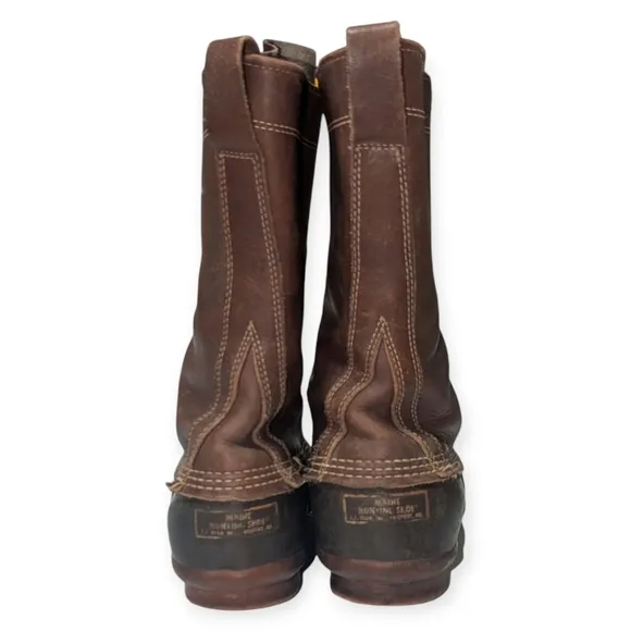 Vintage L.L Bean Maine Leather Duck Hunting Lace Up Boots Men's Size 10