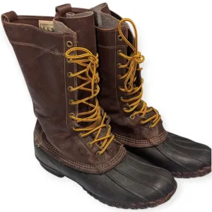 Vintage L.L Bean Maine Leather Duck Hunting Lace Up Boots Men's Size 10