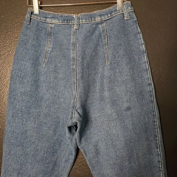 Vintage Match High-Waisted Stirrup Denim Jeans Size 26 Womens Blue