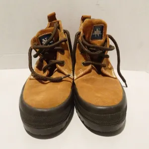 Vintage Nautica Brown Suede Lace Up Boots Size 8M Men's Rubber Sole Work Ankle