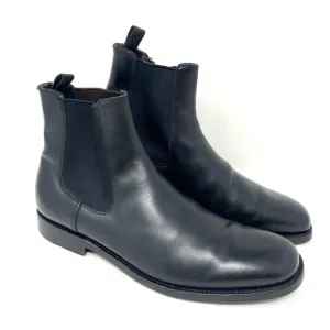Vintage Prada Mens Chelsea Ankle Boot Sz 6 IT / 7 US Black Leather Made in Italy