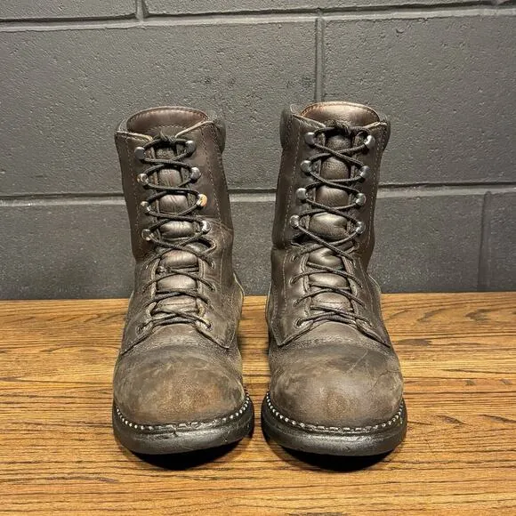 Vintage Red Wing 1411 Brown Leather 8” EH Work Boots Men’s 8 EE