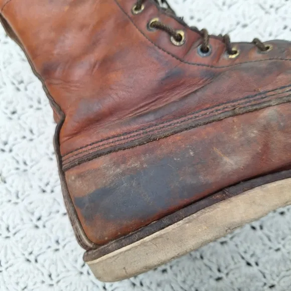 Vintage Red Wing Boots Moc Toe Leather Workwear Work Boot