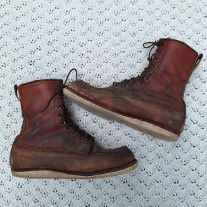 Vintage Red Wing Boots Moc Toe Leather Workwear Work Boot