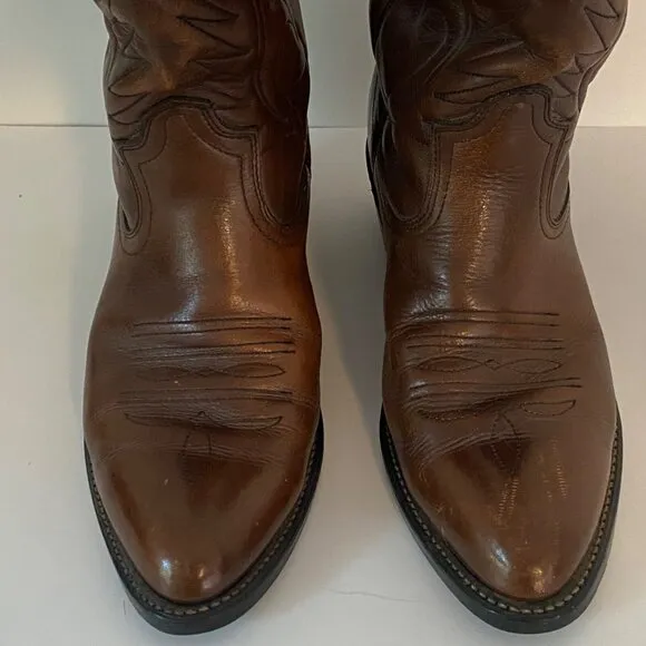 Vintage Red Wing Pecos Brown Leather Western Cowboy Work Boots 9801-1 Mens 7 D