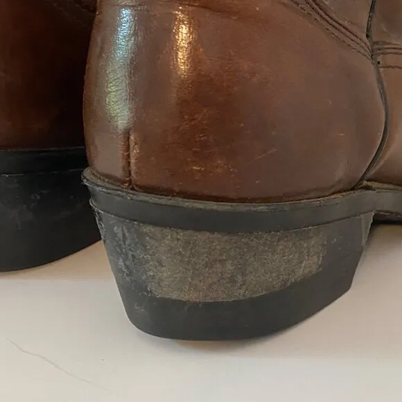 Vintage Red Wing Pecos Brown Leather Western Cowboy Work Boots 9801-1 Mens 7 D