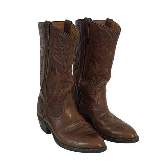 Vintage Red Wing Pecos Brown Leather Western Cowboy Work Boots 9801-1 Mens 7 D