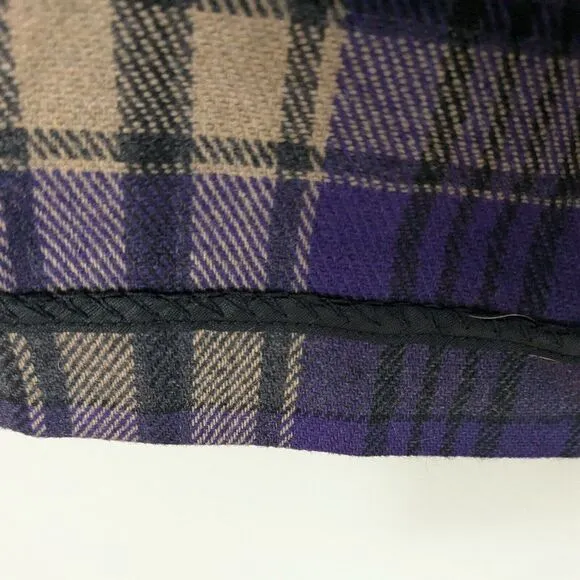 Vintage the Limited Mini Skirt Plaid 90s Wool Blend Clueless Academia Purple 4