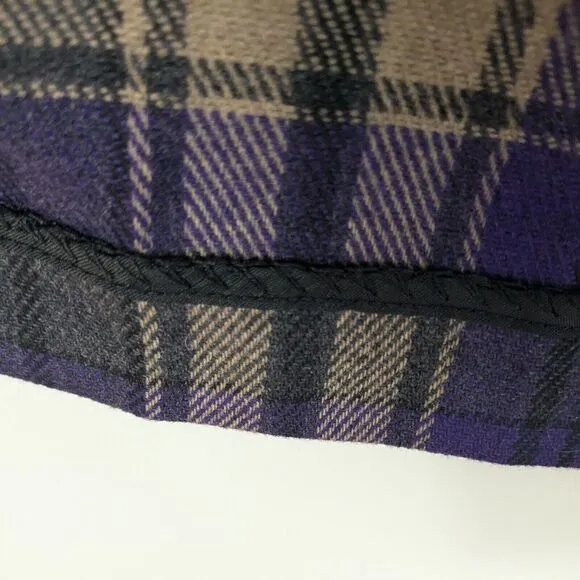 Vintage the Limited Mini Skirt Plaid 90s Wool Blend Clueless Academia Purple 4