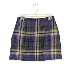 Vintage the Limited Mini Skirt Plaid 90s Wool Blend Clueless Academia Purple 4