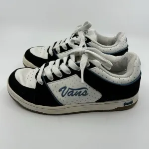 Vintage Vans Marianna Skate Shoes Y2K Black White Blue Size 7.5 Retro RARE