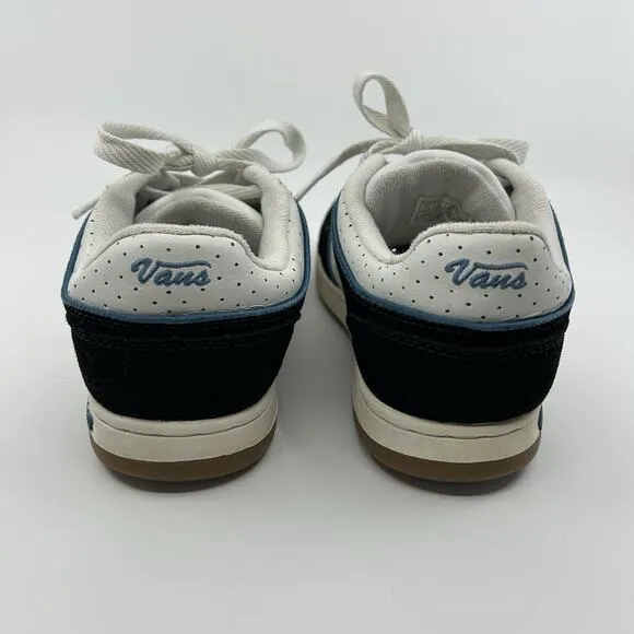 Vintage Vans Marianna Skate Shoes Y2K Black White Blue Size 7.5 Retro RARE