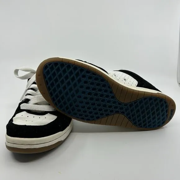 Vintage Vans Marianna Skate Shoes Y2K Black White Blue Size 7.5 Retro RARE