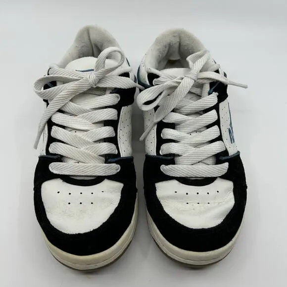 Vintage Vans Marianna Skate Shoes Y2K Black White Blue Size 7.5 Retro RARE