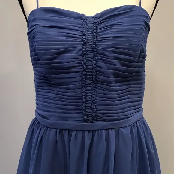 Vintage Y2K Alfred Angelo Womens Chiffon Fit &amp; Flare Dress Size 14 Pleated Fairy